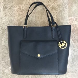 Michael Kors Dark Saffiano Leather Tote Bag